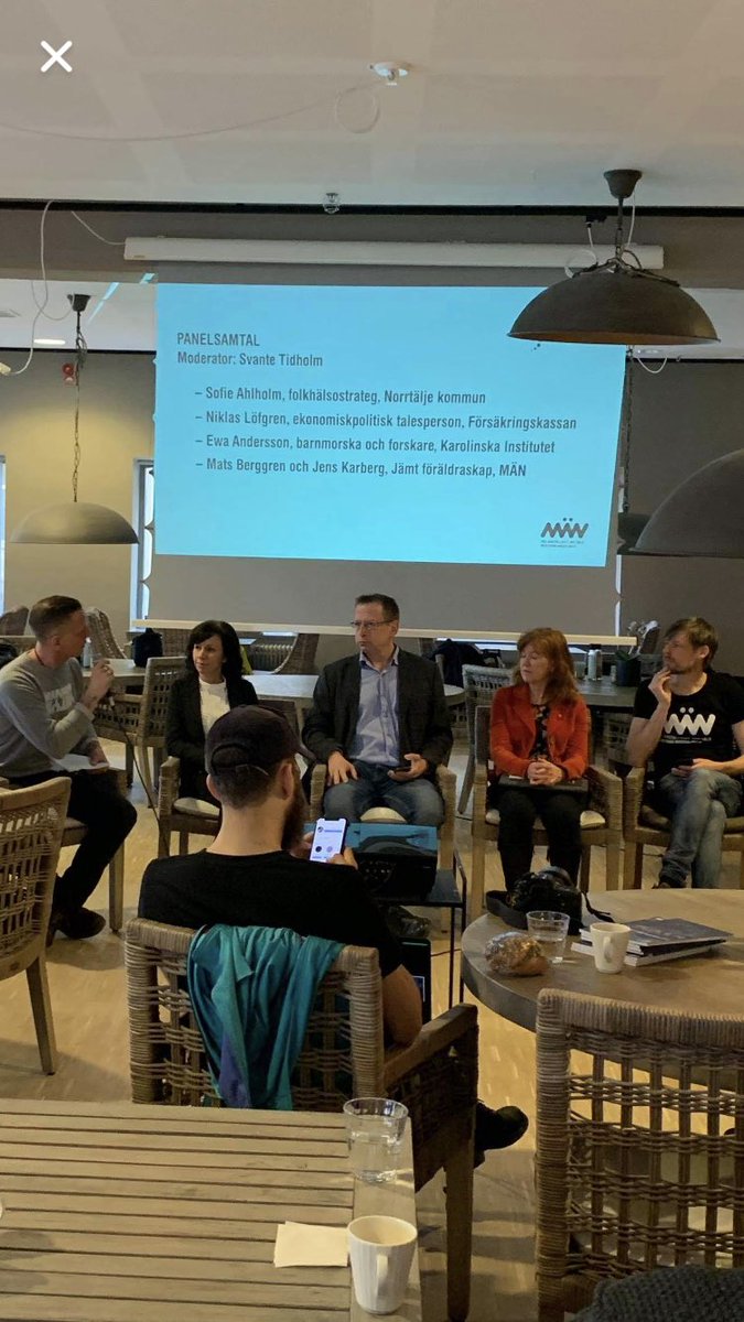 trygginorrtalje's tweet image. Idag är vi med i paneldebatt hos @ManForJamst kring vikten av att pappor tar ut mer föräldraledighet ut ett förbyggande perspektiv. Det finns så många vinster med det.