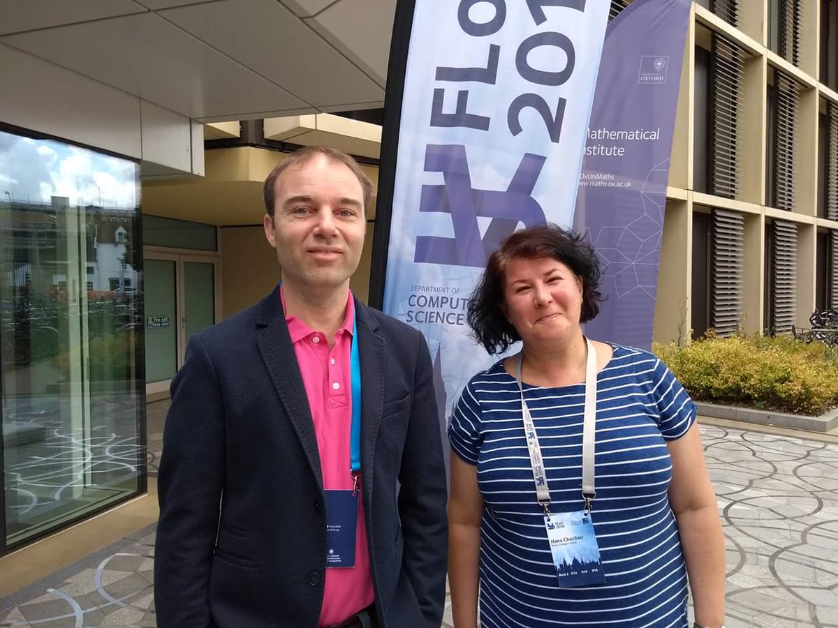 vclaTUwien's tweet photo. Chairs of #CAV2018, part of Federated Logic Conference #FLoC2018: Georg Weissenbacher, faculty of #LogiCS Doctoral College @tuvienna &
@HanaChockler @KingsCollegeLon
📙#Openaccess proceedings of CAV 2018 are now available 🔎Volume 2: https://t.co/kYVxtCDms2
#FM #CS https://t.co/WS8RBeR8nC