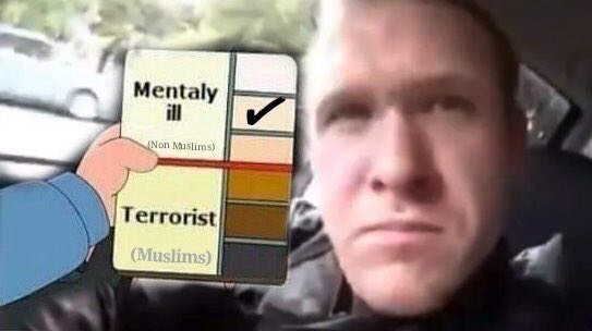 DmoAhma's tweet photo. World's Media is Calling him Shooter not Terrorist just Because He is not a Muslim! #New_Zealand #Christchurch https://t.co/Mf9rJbYgce