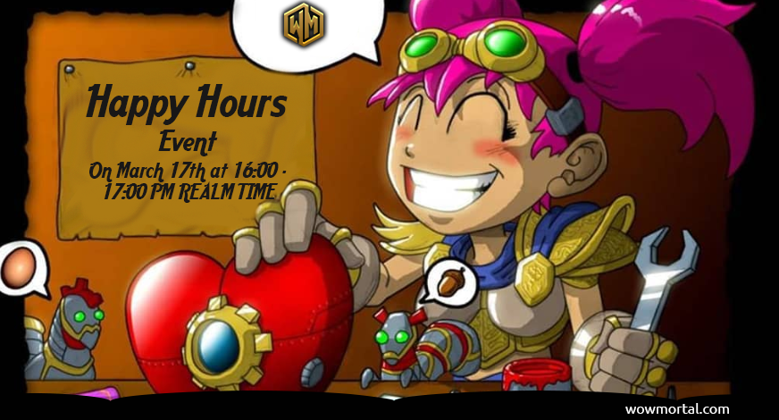 WoWMortalServer's tweet photo. ` Happy Hour: FREE ITEMS &amp; DOUBLE DONATION POINTS `
On March 17th at 16:00 - 17:00 PM REALM TIME we will do a Happy Hour Event!
Read more -> https://t.co/EdVR1iIEqx

#wow #cataclysm #worldofwarcraft #wowserver #wowprivateserver #warcraft #pvpserver #mmorpg #MMO https://t.co/BoqXqJMWHQ