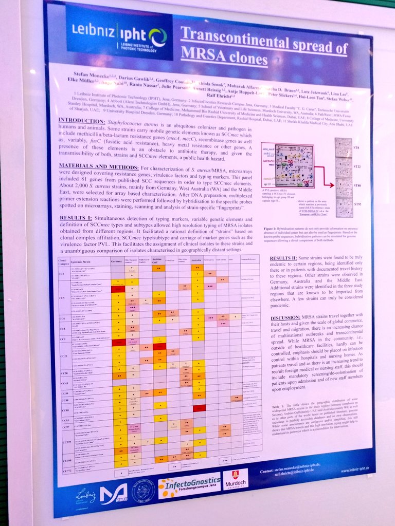 InfectoGnostics's tweet image. Our campus members @UKJ_Jena and @Leibniz_IPHT also present their  #AMR research on several posters at the #AMRConference in Berlin. Have a look!