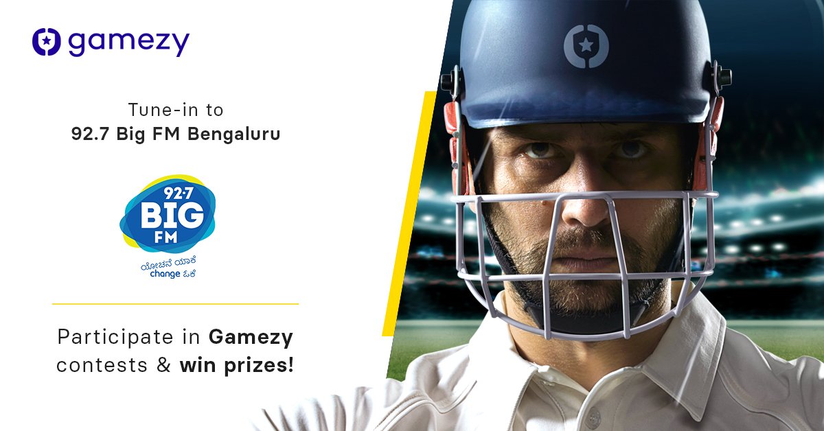 Exclusive! Tune-in to <a href="/BIGFMBangalore/">92.7 BIGFM Bangalore</a> and lend your ear to our Gamezy contests. Participate and win wallet cash and many other surprises! #RewardsUnlimited #FantasyCricket
