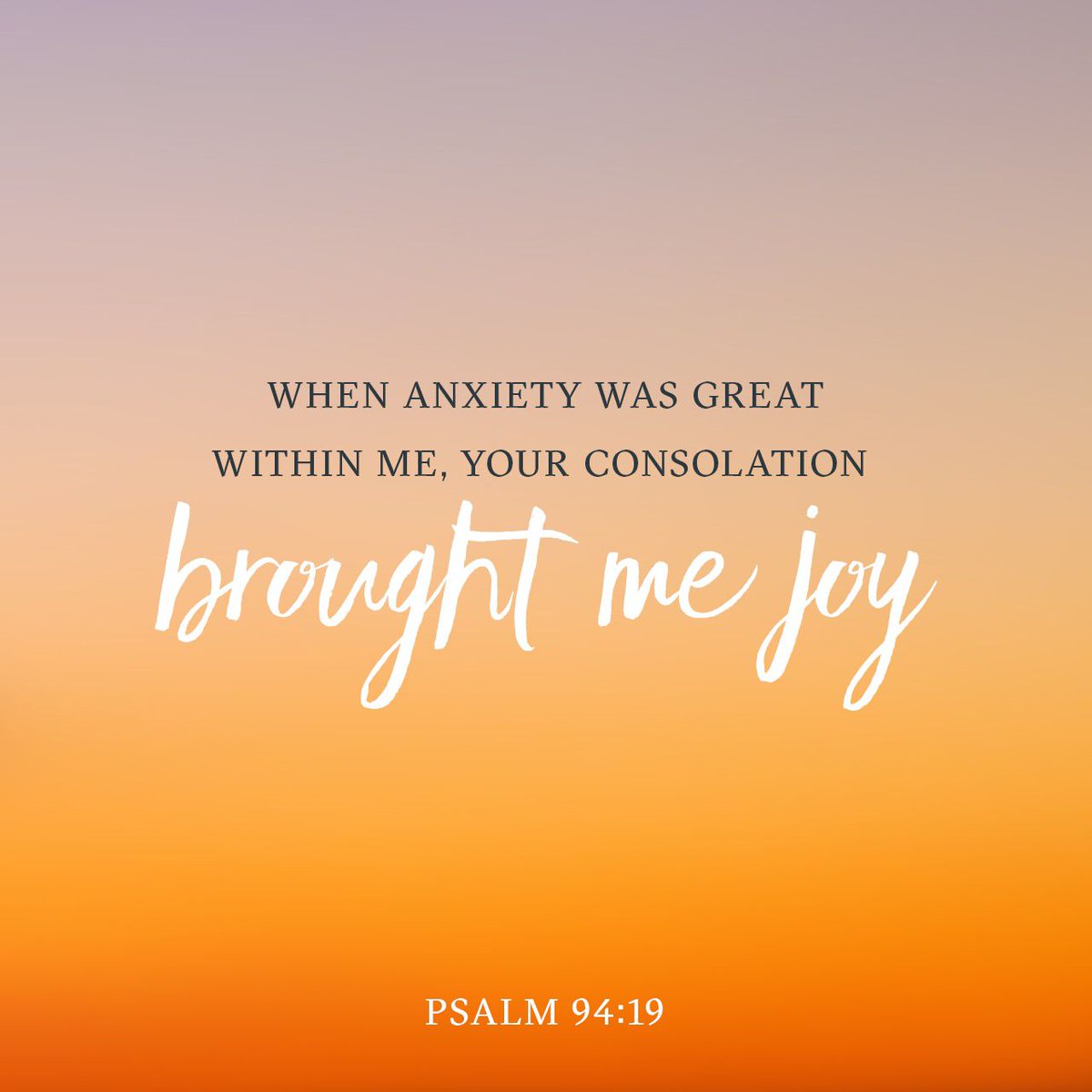 JHardridge's tweet photo. When anxiety was great within me, your consolation brought me joy.
Psalm 94:19 NIV
https://t.co/1gDzyrGU69 https://t.co/JDDloXd5dy