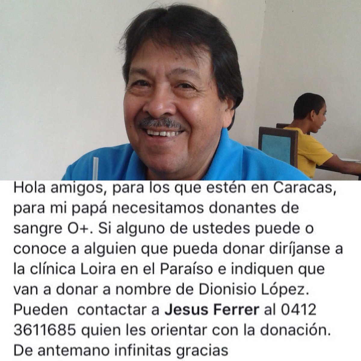 Aún necesitamos donantes para mi papá, por favor ayuden a difundir este #ServicioPúblico <a href="/norelys_oficial/">Norelys Rodríguez</a> <a href="/RodriguezGladys/">Gladys Rodríguez</a> <a href="/Edurodriguezg/">Eduardo Rodriguez G.</a> <a href="/carlaangola/">Carla Angola TV</a> <a href="/cmrondon/">César Miguel Rondón</a> <a href="/nestornbl/">Néstor Brito Landa</a> <a href="/ENDRINAYEPEZVV/">Endrina Yepez</a>
