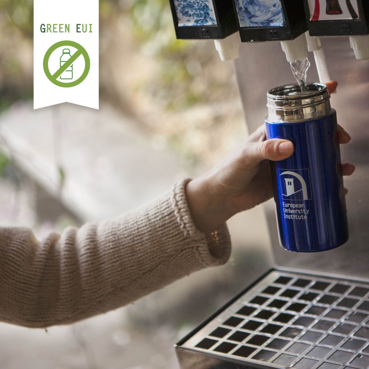 EUI_EU's tweet image. We’ve committed to reducing plastics by installing water dispensers and eliminating the use of disposable plastic cups on campus. 

#FridaysForFuture #FFF #GreenEUI #climateaction