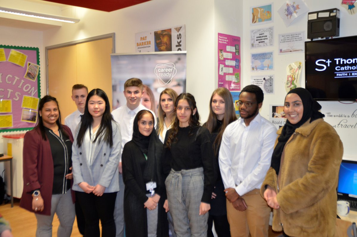 stmca6form's tweet photo. Congratulations to our Y13 Career Ready graduates! A fantastic evening celebrating so many wonderful achievements and the hard work and effort of students and mentors @StThomasMoreCA @CareerReadyUK #aspiretobeMore #workready #Graduation2019 https://t.co/a8OU9MxcbI