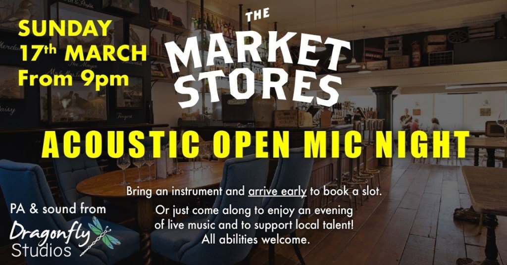 DragonflyTom's tweet photo. Dragonfly Presents…Open Mic @ The Market Stores Pub https://t.co/m3hTRjdVY7 https://t.co/5gZF6lc28R