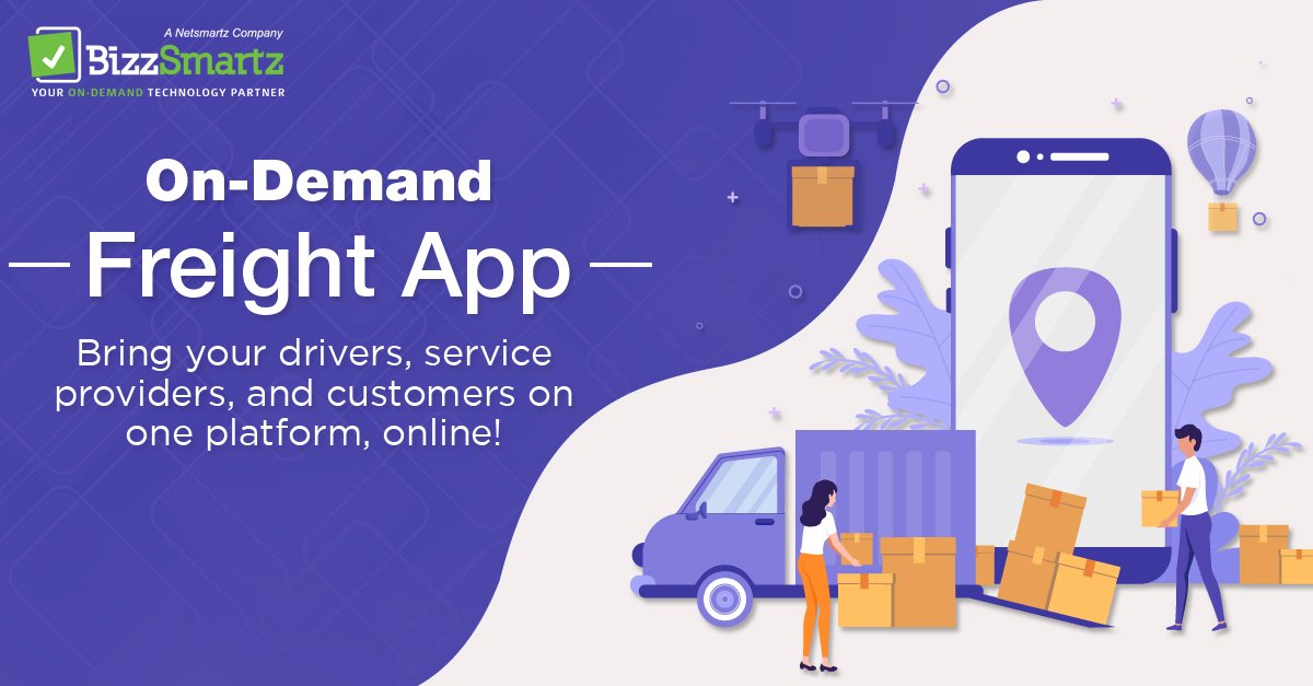 BizzSmartz's tweet photo. Freight businesses need a common platform to connect with drivers, operators, owners, and customers. An on-demand freight app is a solution. Learn more at: https://t.co/qNYuphPiTY
#ondemandapp #freightapp #supplychain #startup #entrepreneur #logistics https://t.co/PXnNXOOH3b