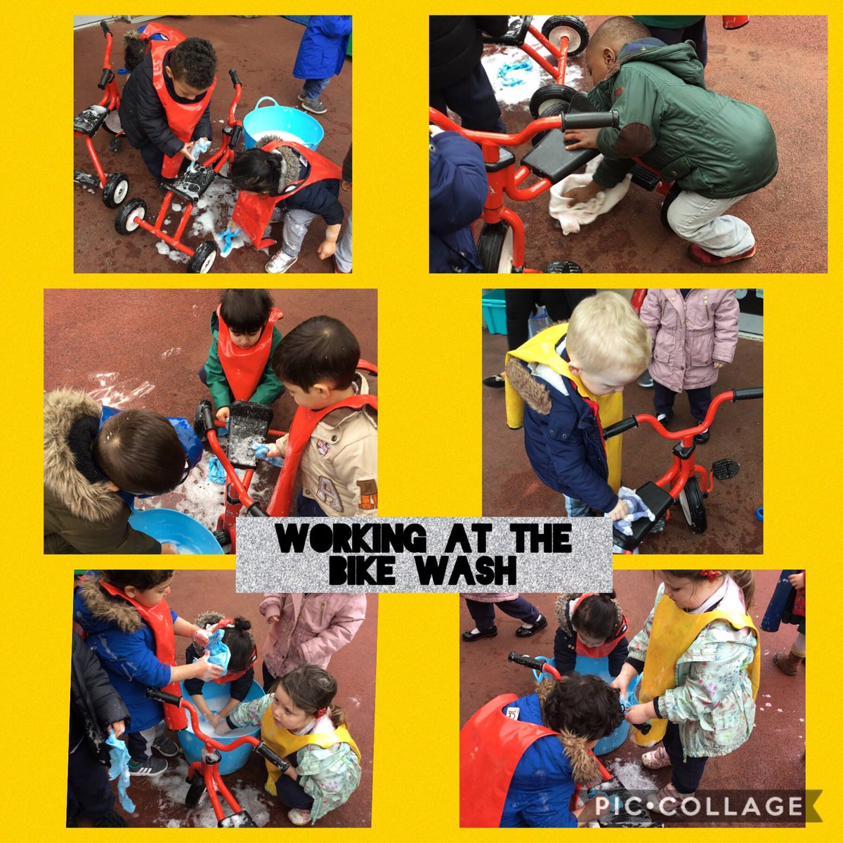 TreeTotsLTPA's tweet photo. 🎼 Working at the bike wash 🎼 🚗🚙 Spontaneous activity which came from a child who was riding the bike, telling their peer they were going to the car wash 🚗🚙 Feedback: “this is the best, the world” #spontaneous #childled #engaged https://t.co/PjG4aI2ekd