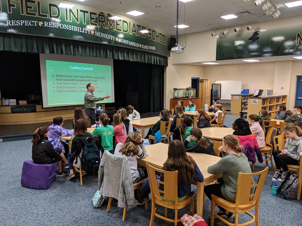 Thrilled to welcome <a href="/coachgilbert10/">Jake Gilbert</a> to  today's #WISRocks Student Council meeting! Leadership is Influence - build that Trust! @MrMurrayWIS #MakeItHappen