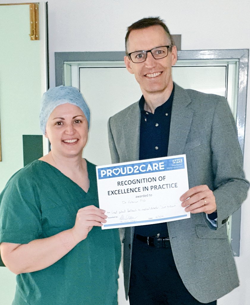 Fantastic feedback from a grateful patient about exemplar, compassionate and sensitive care. Effusive praise. Rebecca Fish, great clinical care, well done. #proudtocare.
