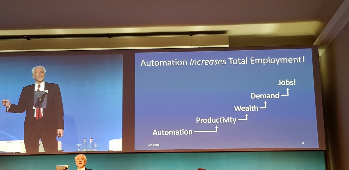Inno3news's tweet photo. Jerry #Kaplan della #Stanford #university al #SapExecutiveSummit: "#AI non è intelligenza, è automazione. E l'automazione porta a maggiore produttività, salute, domanda e lavoro" #digitaltransformation https://t.co/aLAVhz6NCR