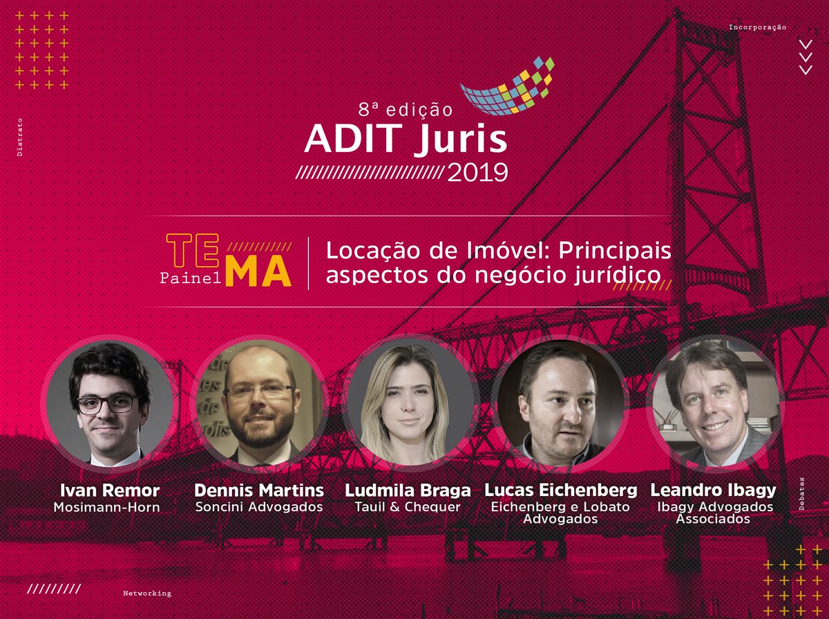 Com a participação de experts no assunto, locação de imóvel também é pauta durante o ADIT Juris 2019! 🏘 Acesse adit.com.br/aditjuris e confira a programação na íntegra! 

#ADITJuris2019 #SeminárioJurídico #DireitoImobiliário #LeidosDistratos #LeidaMultipropriedade