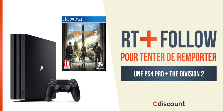 Cdiscount's tweet photo. 🎁 #Concours

👉 Tentez de remporter ce pack pour la sortie de The Division 2 : https://t.co/qey2ra9mvf !

🔸 Pour tenter votre chance : 
1) #RT ce tweet
2) Follow @Cdiscount

TAS 22/03 https://t.co/LHXS500Vpr