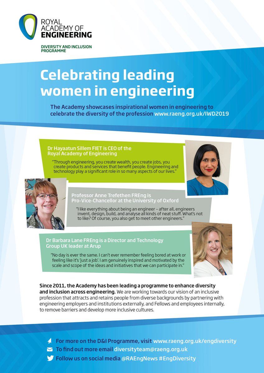 BolaRAEng's tweet photo. Women in Engineering - remember the past; celebrate the present; transform the future #WES100 #EngDiversity @RAEngNews @Science_Council @stancumonica @HelenWollaston @BlackWomenSTEM @WES1919 @thewisecampaign @allancook1949 @dawnbonfield @Jan_Katalytik @WomenEqualities https://t.co/yAjostLAFS