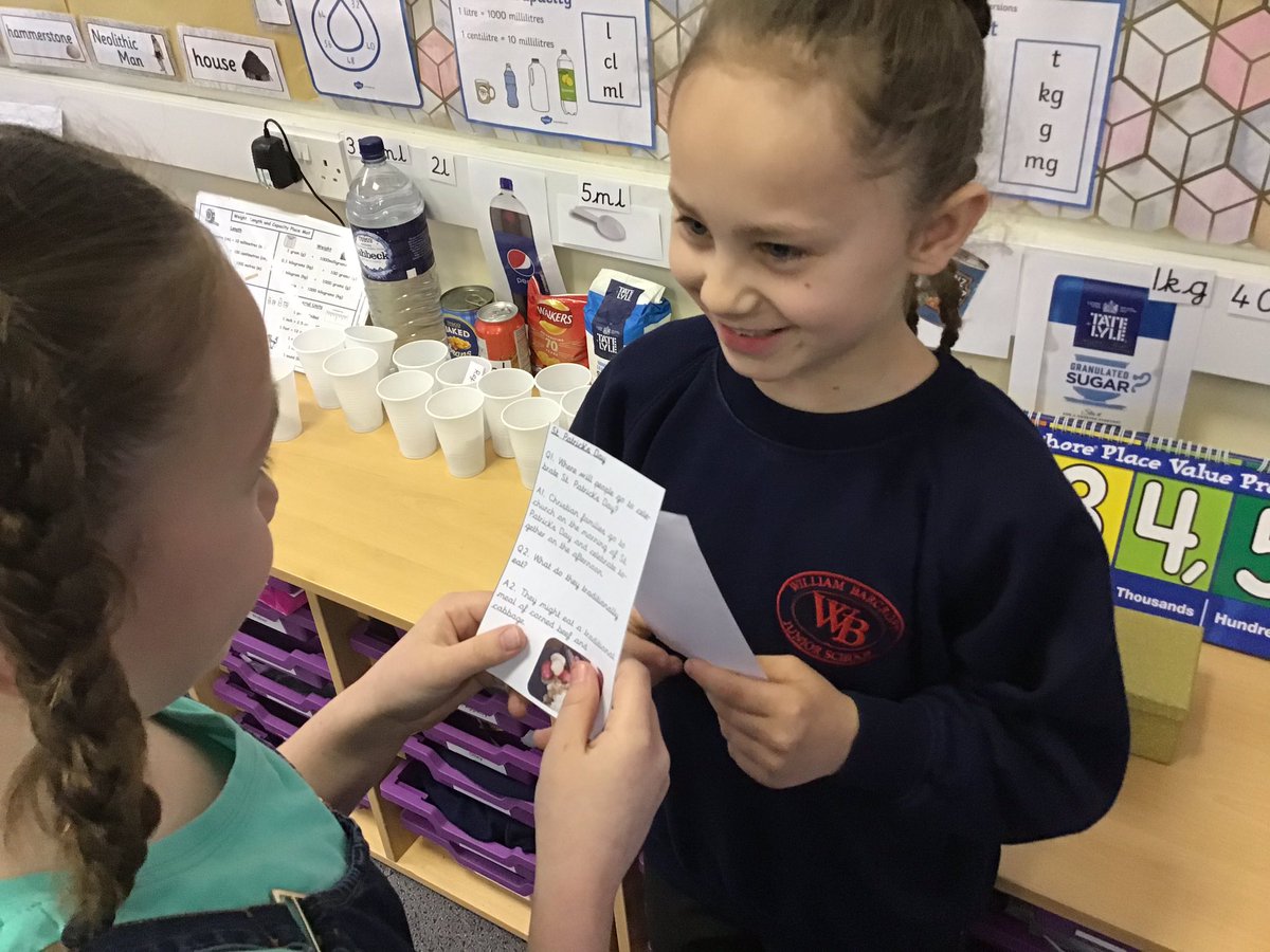 WBJYear3's tweet image. @WBJJuniorSchool We are learning all about St. Patrick’s Day by teaching each other facts with tell me more cards! #wbjscelebrations #wbjssmsc #talklessteaching