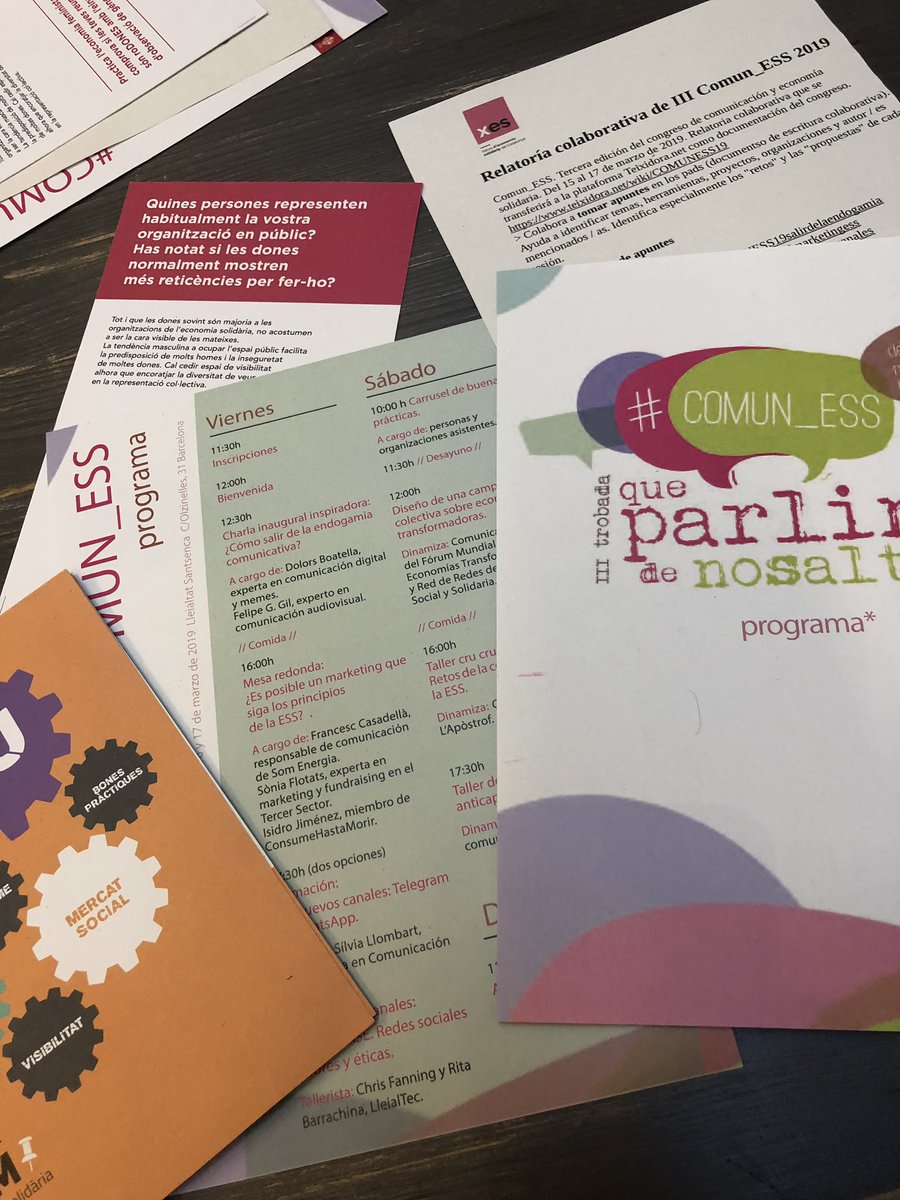 waitala_'s tweet image. Avui assistim al III Congrés de comunicació d’economia social i solidària #Comun_ESS organitzat per @XES_cat i @Reas_Red 
Anem a inspirar-nos per ajudar a comunicar millor.