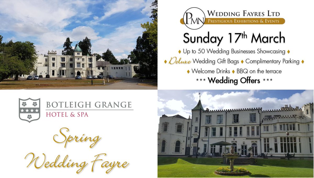 pmnweddingfayre's tweet photo. Just 2 more sleeps! #sunshine ordered for our #spring #weddingfayre #weddingfair at @Botleigh_Grange @BotleighGrange this Sunday 17th March. Over 50 #exhibitors #offers #prizes #giftbags #fizz &amp; more! #weddingplanning #weddingvenue #engaged #weddingideas #weddinginspiration 💕 https://t.co/oc0GQkuvJ1