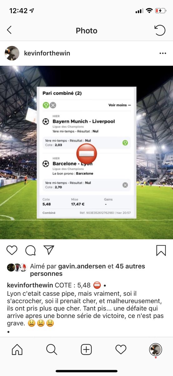KevinForTheWin_'s tweet image. Apres autant de victoire, une petite defaite s'impose, dommage que Lyon ai craqué 

Cote : 5,48 ⛔️

#Pronos #FDJ #Betclic #Unibet #Bet #TeamParieur #Analyse #Foot #Easy #Money #Pronostics #Football #Win #Montante
