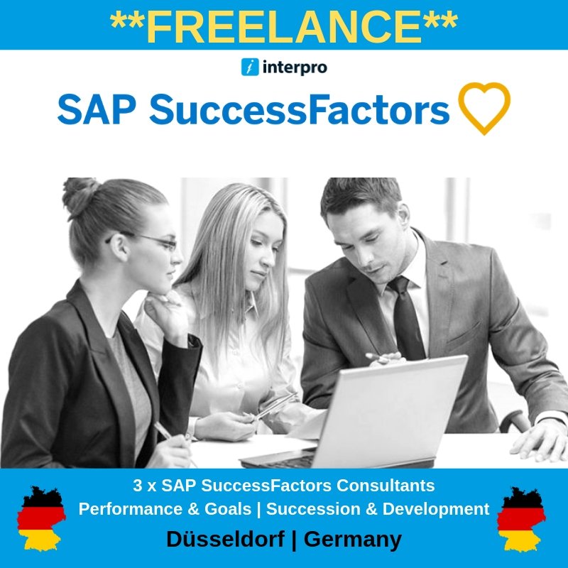 **FREELANCE #SAP #SUCCESSFACTORS** - I have a Freelance role in Germany, for an English speaking #SAPSuccessFactors Solution Architect in Düsseldorf (Must be a European Citizen). Please send your interest to e: david.j@interproeurope.com