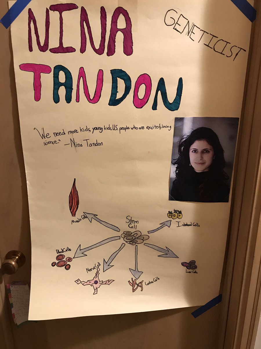 Dassel's tweet image. Does your 5th grade daughter have a hero? #minedoes #doorposter #science