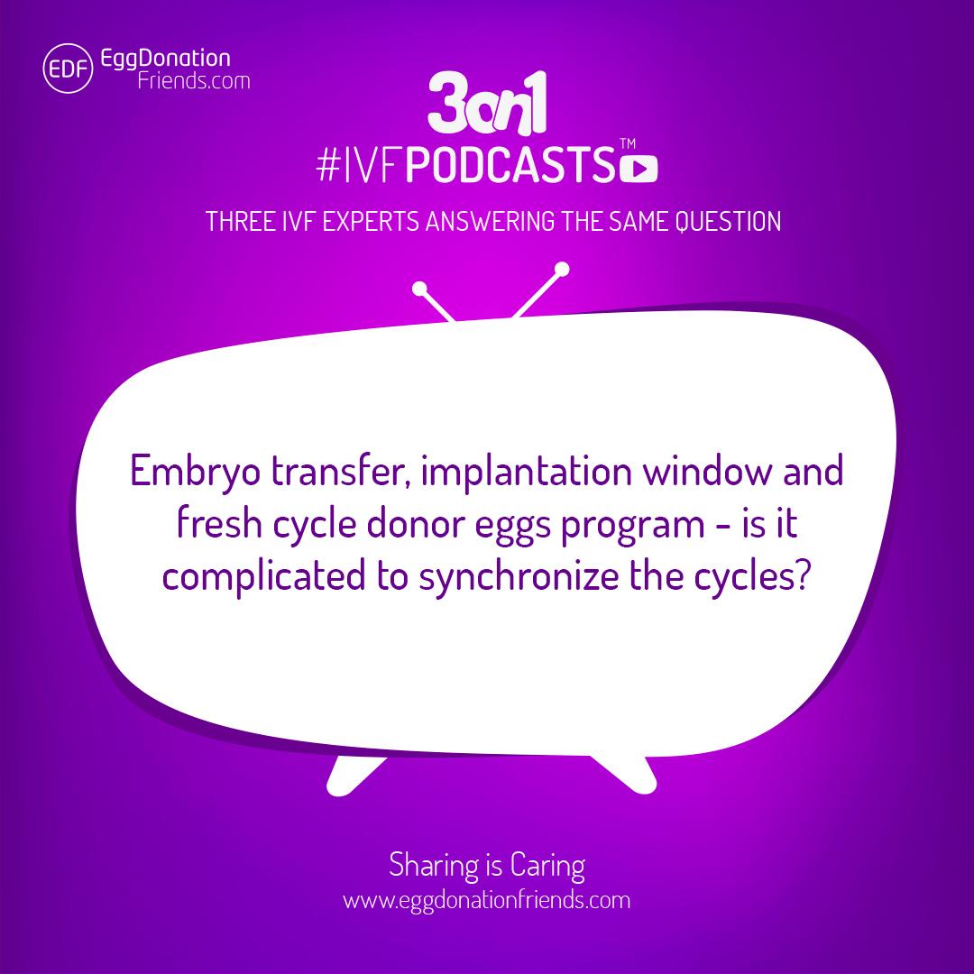 EggDonationF's tweet photo. Fresh donor egg cycle - is it complicated to synchronize it with your donor? Find out from our 3 podcasts by 3 doctors! #IVFpodcasts #fet #freshcycle #freshtransfer #implantation #freshdonoreggs
https://t.co/B0UXjQDC04 @ClinicaTambre @InstBernabeu @Fertty_clinic https://t.co/LRWThiWBNj