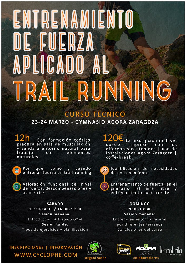 💪💪ENTRENAMIENTO DE LA FUERZA APLICADO AL TRAIL RUNNING. 💪💪Curso de formación organizado por CYCLOPHE. Un proyecto de TEMPO FINITO. - mailchi.mp/dcd5e34586a0/c…