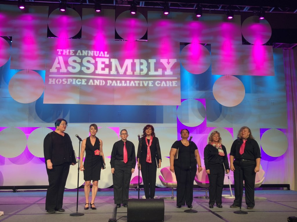 AAHPM's tweet image. Beautiful voices wake us up and fill us up before we start our Friday plenary sessions #hpm19