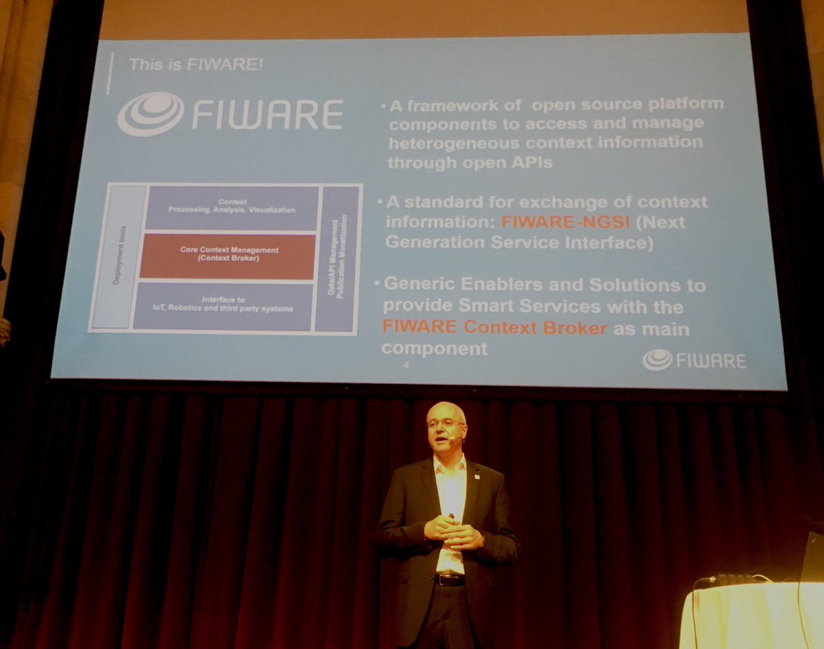 UlrichAhle's tweet photo. It was a pleasure to participate in the 5th International #B2B Software Days 2019 in #Vienna today to present 'FIWARE - The Open Platform for our Smart #Digital Future'. Interested in learning more about #FIWARE? Stop by Booth B-03 today, we hope to meet you there. #SWDays19 https://t.co/Z5I2fML22e
