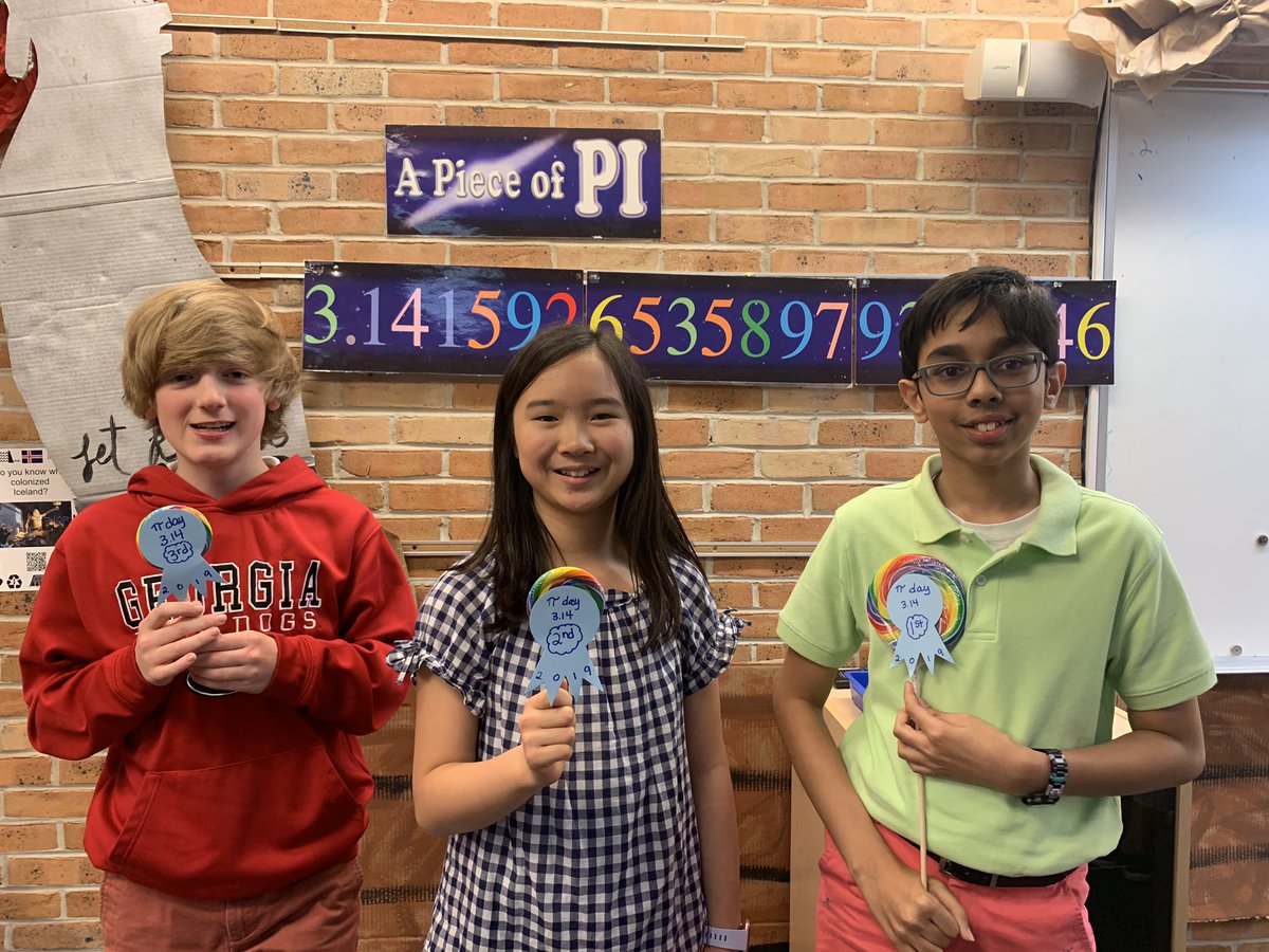 DiscoverPaceLS's tweet photo. These 5th graders, along with some of their peers, celebrated #PiDay2019 by memorizing as many digits of Pi as possible. The winner memorized 311 digits!! @dianne_wilbur https://t.co/rcYNAS8fe0