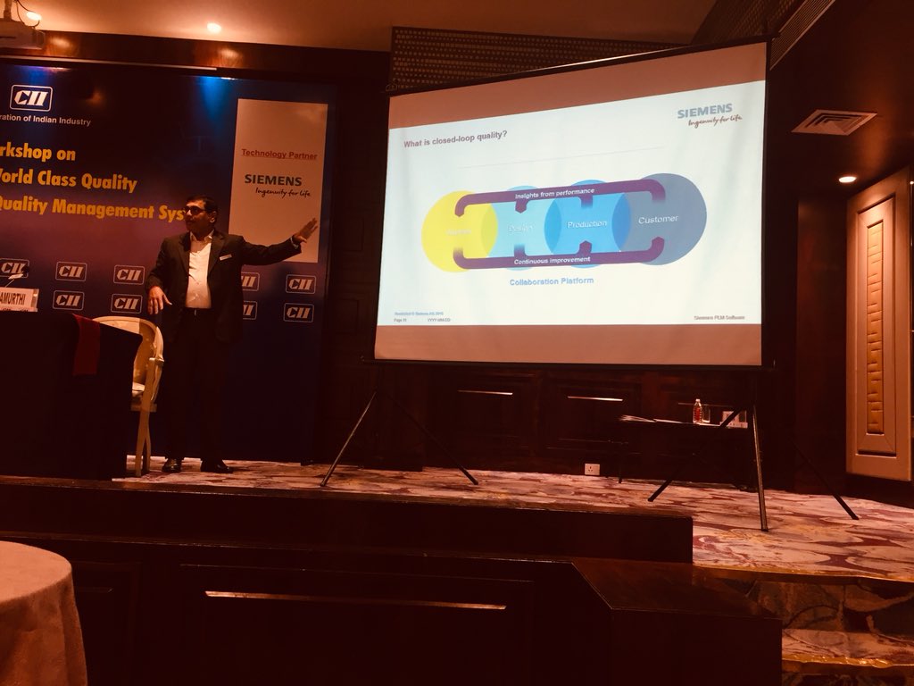 BhavukNagpal's tweet photo. To streamline #qualitymanagement, they should all be connected with a #digitalthread, #suppliers, #productdesign function, #production, and #customers. @SiemensPLM presentation at @FollowCII workshop on #closedloopquality @Gautamplm @OMRcat https://t.co/W3JmAqsYFL