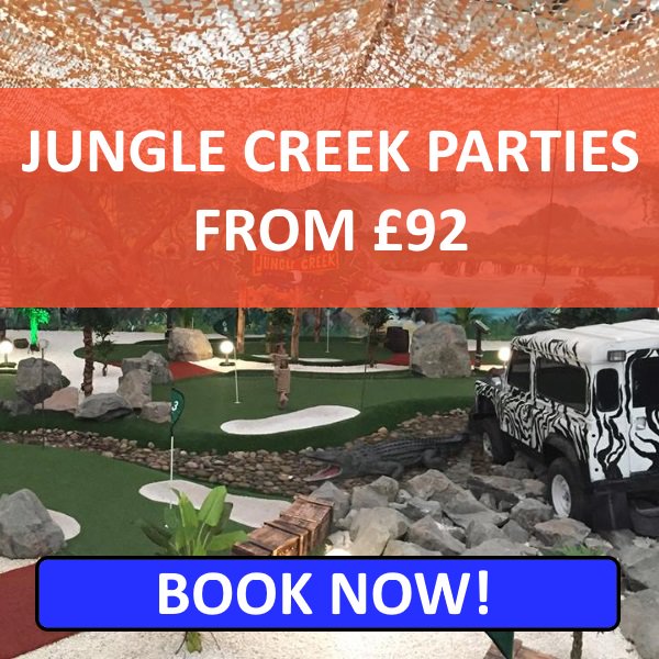 SoccerworldG's tweet photo. Take advantage of our great Jungle Creek Adventure Golf parties. From only £92 for 12 kids you will get access to our 12 hole adventure golf course, party food, juice, sweets and crisps. 

To book pop in to our centre or give us a call on 01417749050.. https://t.co/PBuOPRZgkH
