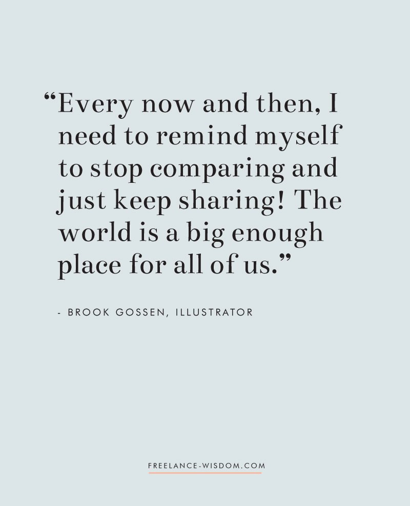 The #comparisongame is real, but we LOVE this final note from Brook Gossen. Full interview with so much #wisdom right here: bit.ly/2VMMGjL