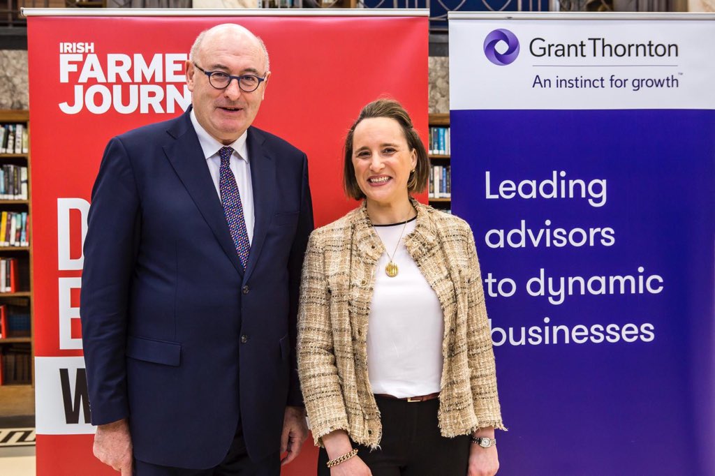 GrantThorntonIE's tweet photo. Our Head of #Agrifood @KerinsSasha with European Commissioner for Agriculture and Rural development @PhilHoganEU #globaltrade https://t.co/Hn0OE3jpYh