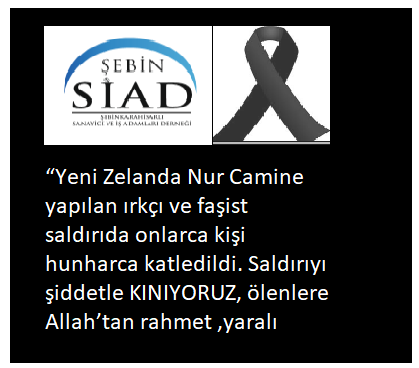 “Yeni Zelanda Nur Camine yapılan ırkçı ve faşist saldırıda onlarca kişi hunharca katledildi. Saldırıyı şiddetle KINIYORUZ, ölenlere Allah’tan rahmet ,yaralılara acil şifalar diliyoruz.