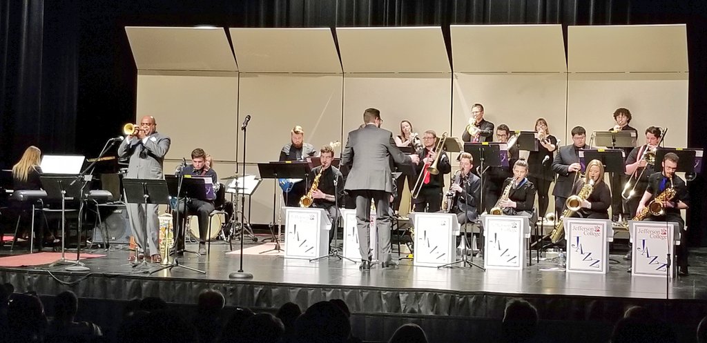 Great concert last night @GoJeffco featuring @TerellStafford and the Jefferson College Jazz Ensemble! #GoBand