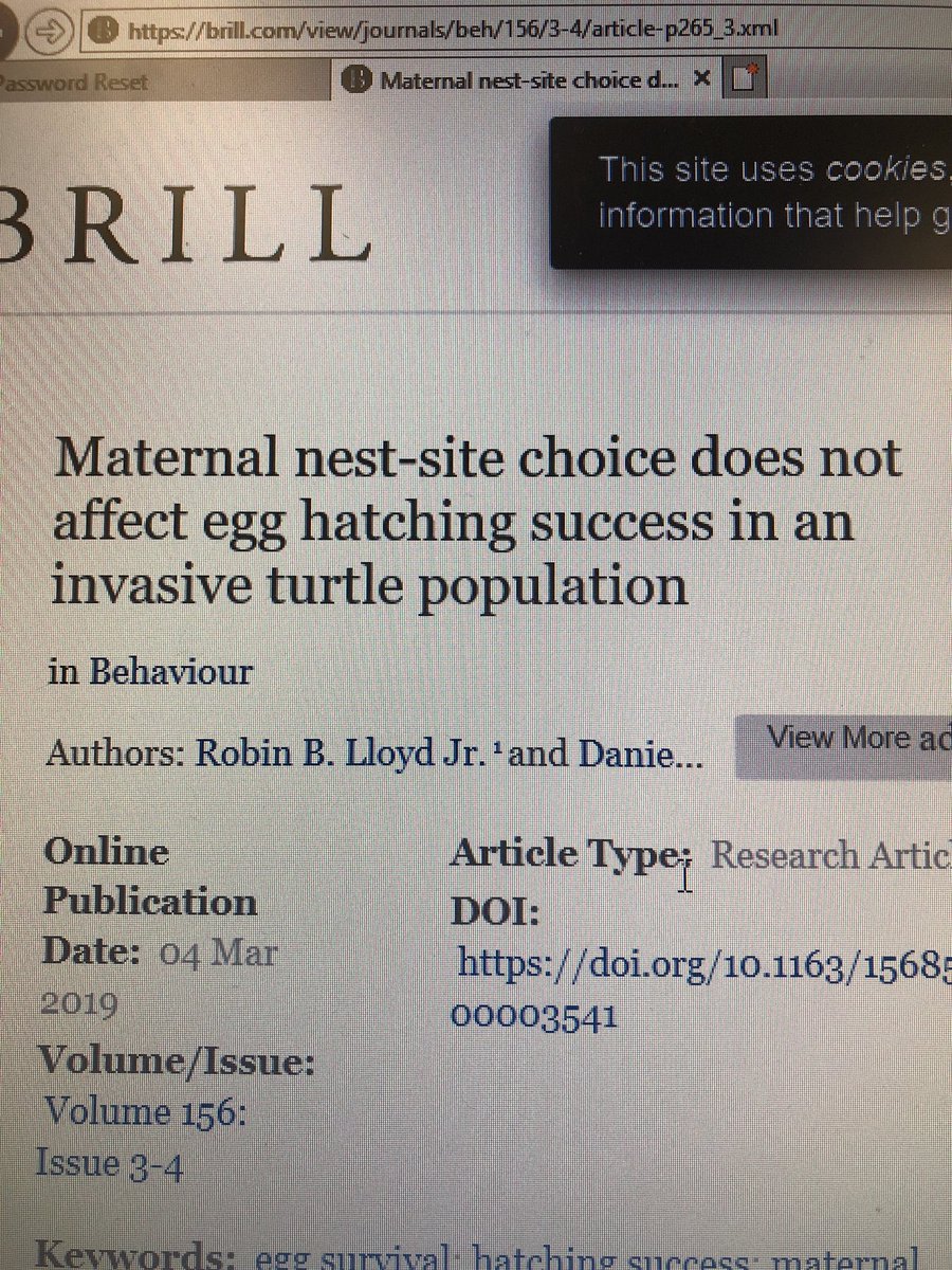 robzlloyd's tweet photo. Go check out my recently published paper on #invasive turtle nesting #behavior.. interesting insights into how slider populations are persisting on the extreme end of northern introduced ranges. #WarDan 🐢👌🏻 https://t.co/d4E3Hq36gN