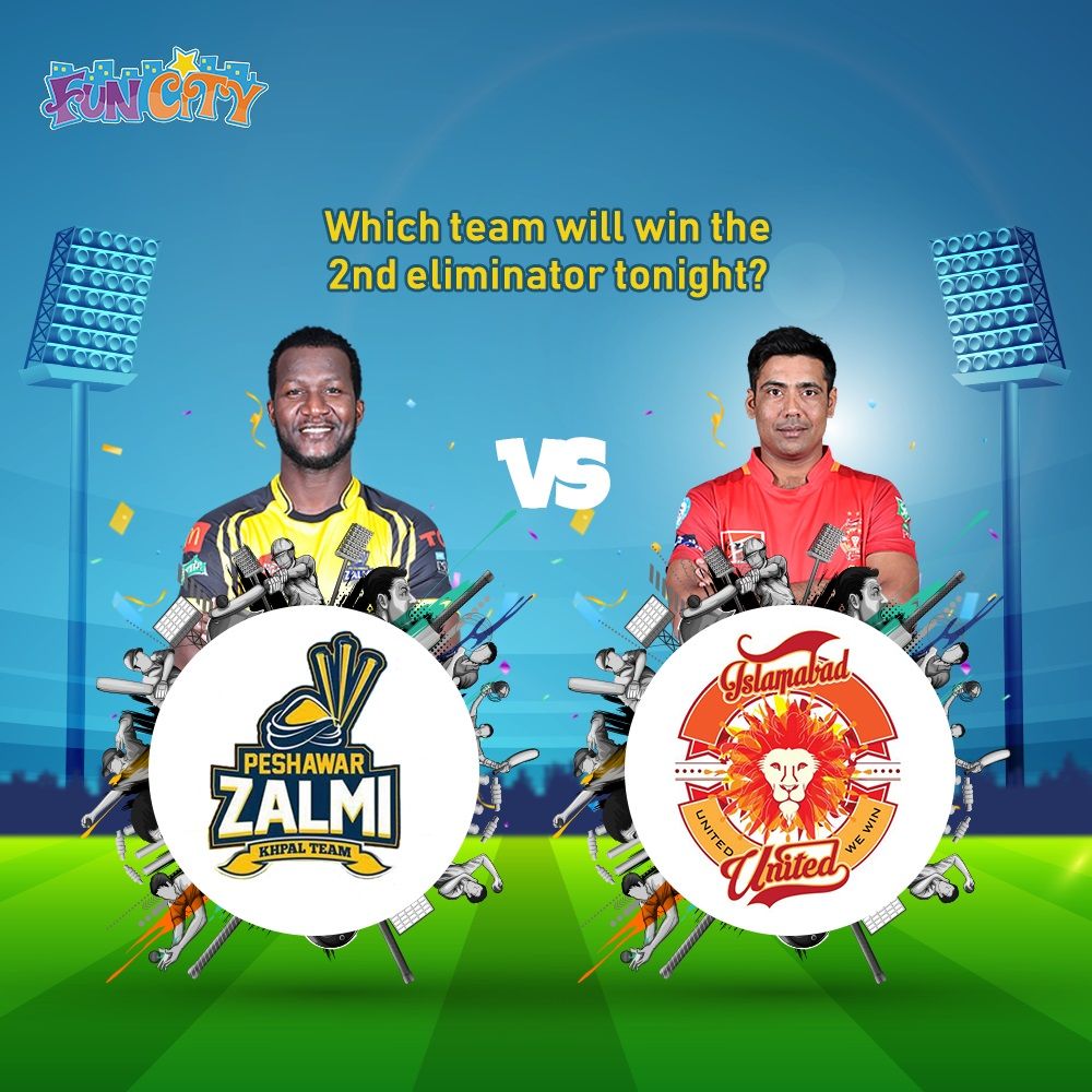 FunCityPK's tweet photo. "Peshawar Zalmi Vs Islamabad United"
Which team is gonna make it to PSL FINAL 2019?
Share your opinion in the comments section below!
#PSL #FuncityPk #SoMuchFun #PeshawarZalmi #IslamabadUnited #PSLFinals #PSLTeam #Islamabad #Rawalpindi
https://t.co/2yXeGRody5 https://t.co/mknl17im0d