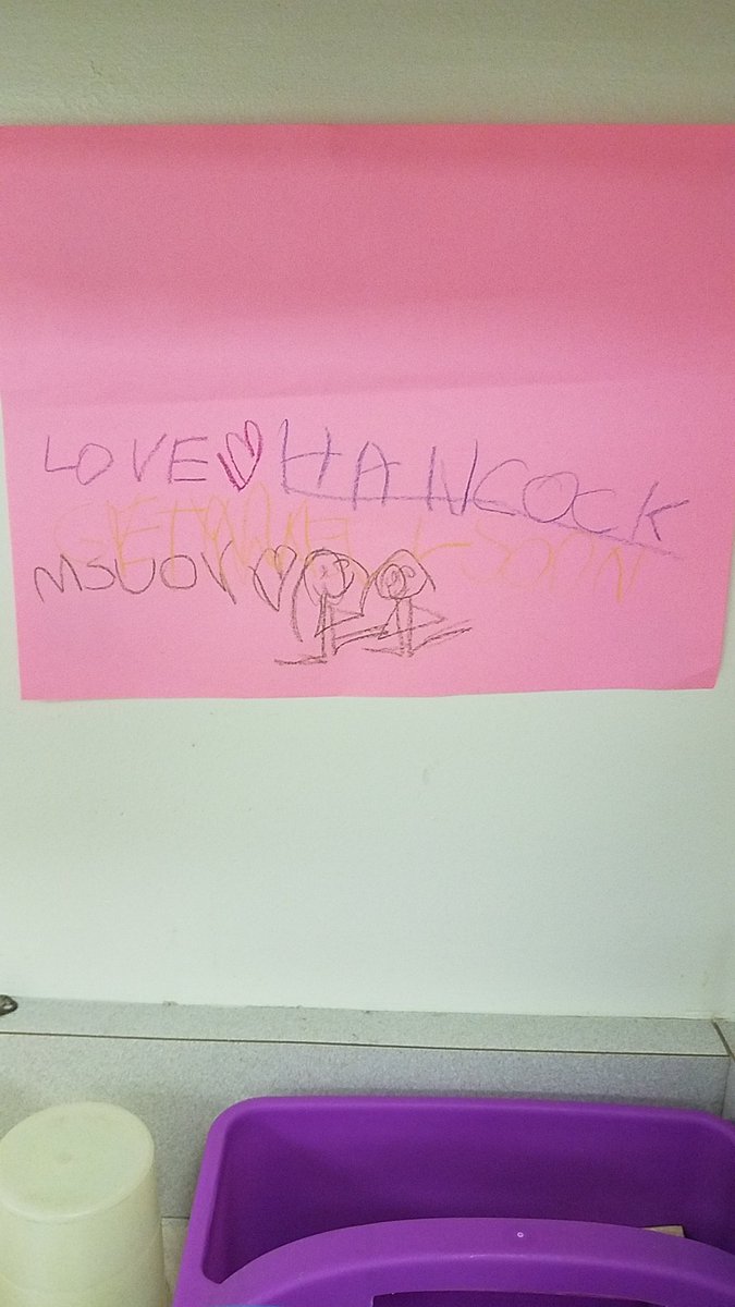 MsPeacock's tweet photo. I was out all week with the flu and had to grab some stuff from the classroom for a meeting when I found this hanging up! Warms my heart that they take care of me, even when I'm not here! #MHSearlyrock https://t.co/uIT0octyZH