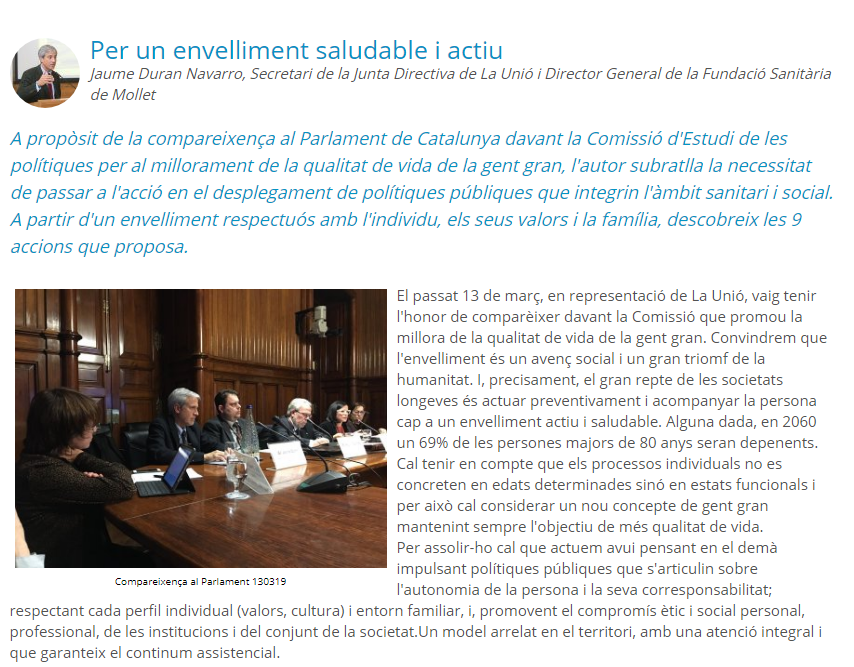 uchcat's tweet photo. Més
▶️Nou post al blog #apuntsUCH que firma el Dr. @jduranavarro, secretari de la Junta Directiva, arran de la compareixença al parlament sobre millora de la qualitat de vida de la gent gran en representació de l'entitat https://t.co/DJE0ZnMdMK @fsmhospital #gentgran https://t.co/cVbEYTcp7E