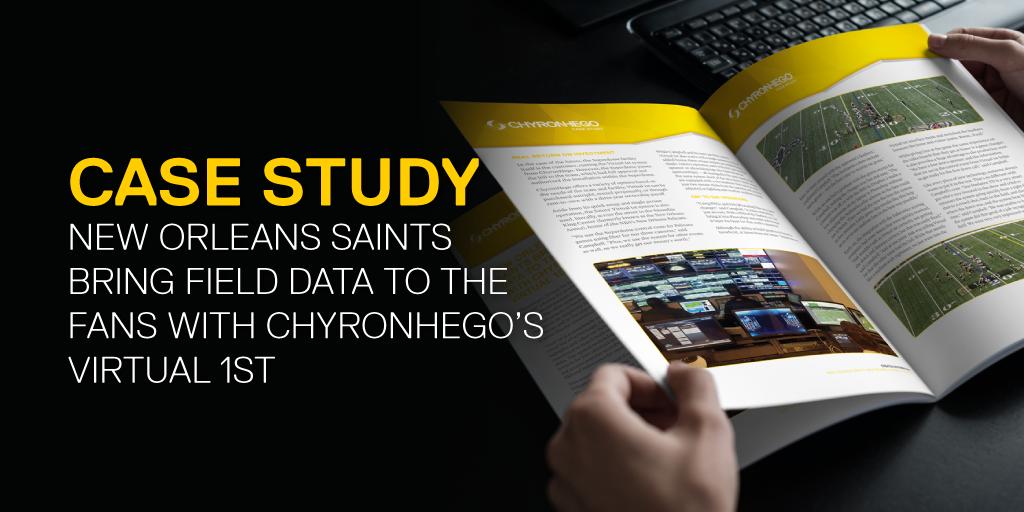 ChyronHego's tweet image. Download the case study and learn how the New Orleans @Saints bring field data to the fans with our Virtual 1st Down &amp;amp; Distance Solution. #sportstech #football #virtualgraphics bit.ly/2Hn8oI3