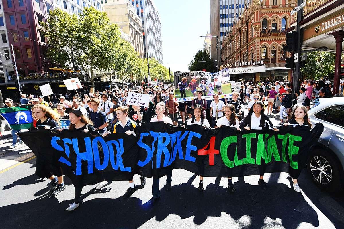 newscientist's tweet photo. Students join second global strike against climate change #ClimateStrike  https://t.co/hWEZpvgBJk https://t.co/8avHxnonv7