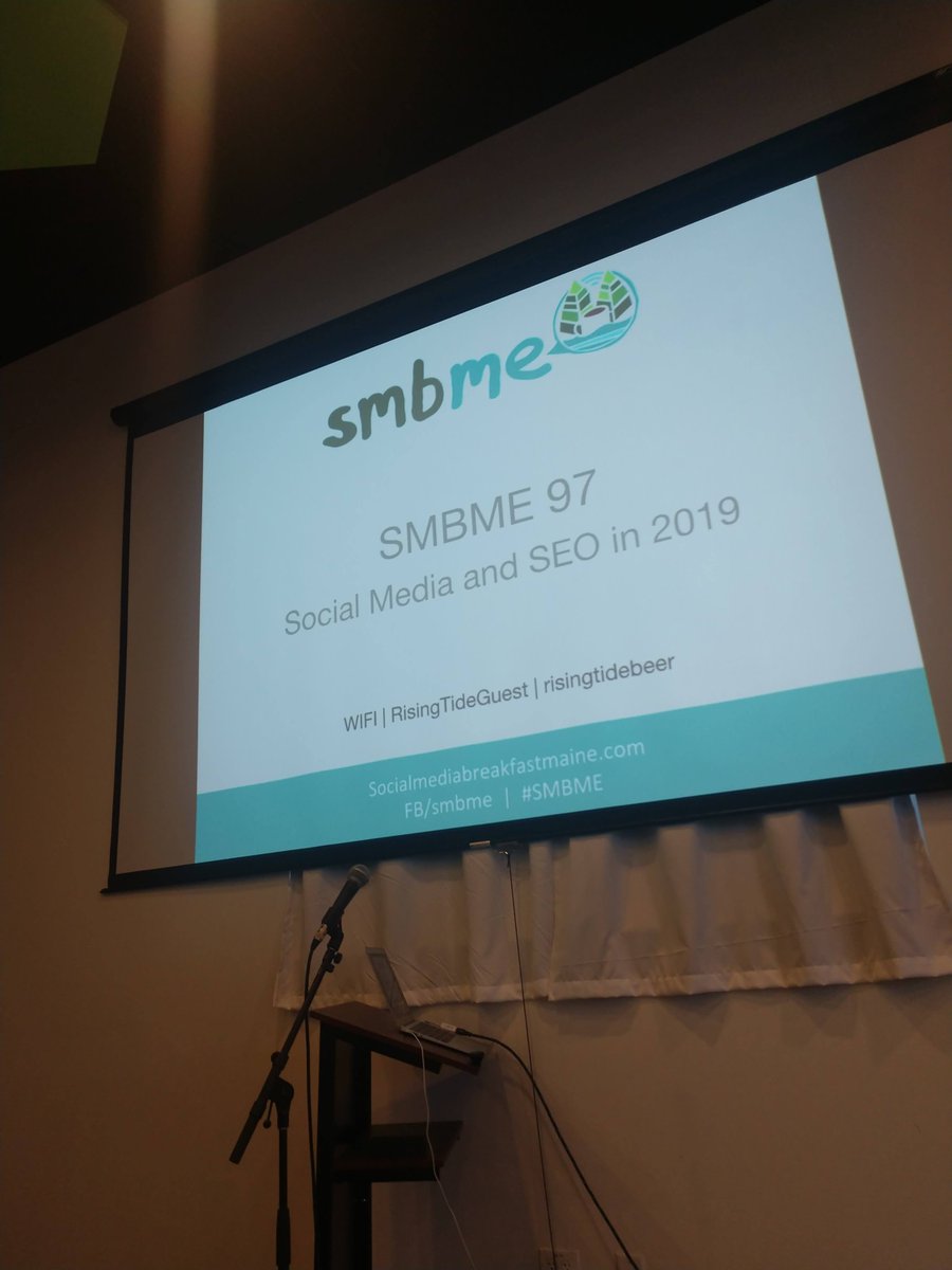 dreamlocal's tweet photo. It's a packed house at the #SocialMediaBreakfast in Portland this morning! Founder and Client Success Officer @shannonkin and Content/Strategy Team Manager @KaseyAhlquist will share insights on social media and SEO in 2019. #SMBME https://t.co/7cScFTorCW