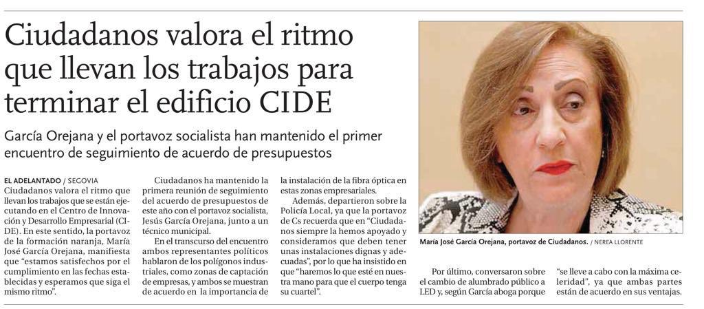 📰Las obras del edificio CIDE cumplen los plazos establecidos. Esperamos que siga en mismo ritmo. #Segovia #ActualidadCs Vía <a href="/el_adelantado/">El Adelantado de Segovia</a>