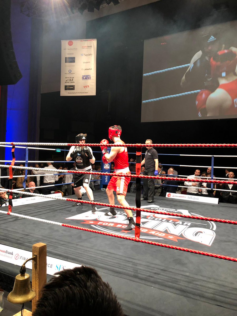 BrightGen's tweet image. Second up was Stuart &apos;The Bomber&apos; Barber taking on Martin Golding, again from our friends at @salesforce A great performance by both Boxers, the crowd at @TroxyLondon were raucous, with Stuart picking up the win in this one, again after 3 hard fought rounds! #PartnerBoxing 🥊