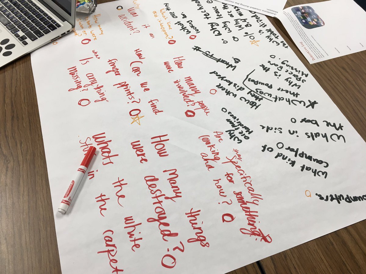 B_Berns's tweet photo. What a week for STEM and science! Middle School STEAM day is in action. Students are investigating the @KeystoneAEA caperβ Who dunnit? Began the day with the QFT technique! @RightQuestion @SarahSieck @breabaxter @jmartinhiner @iowa231 #aea1sci #aea1math #aea1STEAM #aea1tech https://t.co/iVzrBzO6KL