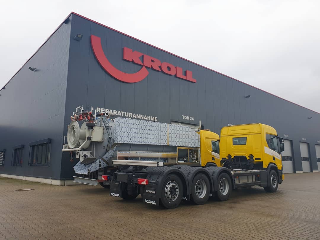 countyclean's tweet photo. Weβve got that #fridayfeeling! We had a great day at #Kroll in Germany checking on the progress of our brand new #fleet #investments, an 8-wheeled #Recycler and a 6-wheeled #CombinationUnit. They are coming along great and we can't wait for them to be delivered in Mayπ @ScaniaUK https://t.co/d8rYzS0kY9