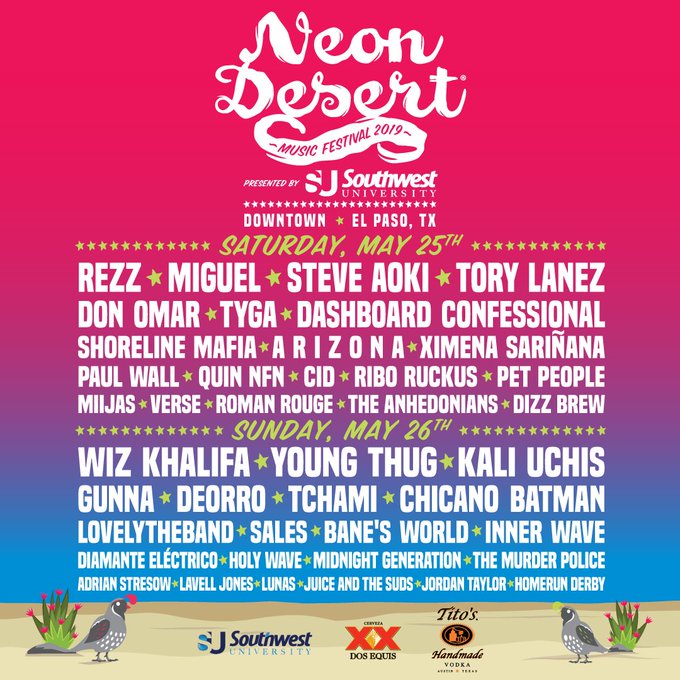 El Paso! We&rsquo;ll see you at @NeonDesert 🤘🏽🤘🏽🤘🏽 https://t.co/yJSyfyWSmc<a class="tags" target="_blank" title="On Twitter" href="/?out=eyJ0eXAiOiJKV1QiLCJhbGciOiJIUzUxMiJ9.eyJpYXQiOjE3MjIxNjAwMzIsImlzcyI6InR3cG9ybnN0YXJzLmNvbSIsIm5iZiI6MTcyMjE2MDAzMiwiZXhwIjoxNzUzNjk2MDMyLCJyZWRpcmVjdF91cmwiOiJodHRwczovL3R3aXR0ZXIuY29tL05lb25EZXNlcnQifQ.YcAHk5sBW17sLiv8IoExxhDvPb7Zpkkjr8gkQByckXP5RNvOADrnJh0kwIRPyFiXndx4Kg7L-0LLMrvNbRnYPg">@NeonDesert</a><a href="/tag/notfyrefestival"class="tags"><span>#notfyrefestival</span></a>