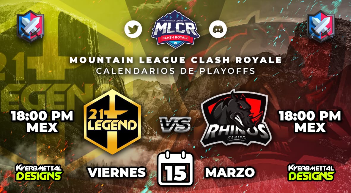 📅Hoy tenemos partido de octavos de final!!
<a href="/Gold21Legend_CR/">Gold 21 Legend_CR</a> vs @Rhinos_GG 
¿Quien pasará a la siguiente fase?🤔