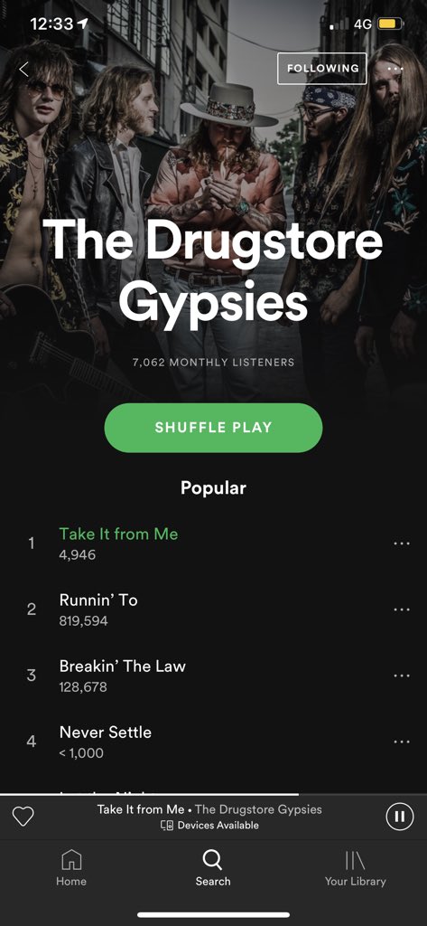 imigjesss's tweet photo. My tax guy just showed me this pretty good band. Y’all check em out ! @DrugstoreGypsy https://t.co/8ECIxsixYV